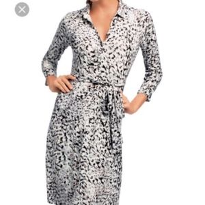 Polo Neck Stretch T-Shirt Dress with 12" Placket